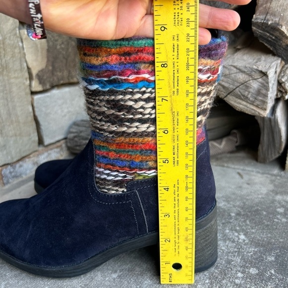 Muk Luks Brittani Navy women’s suede & knit bootie Sz-8. K - Picture 6 of 8